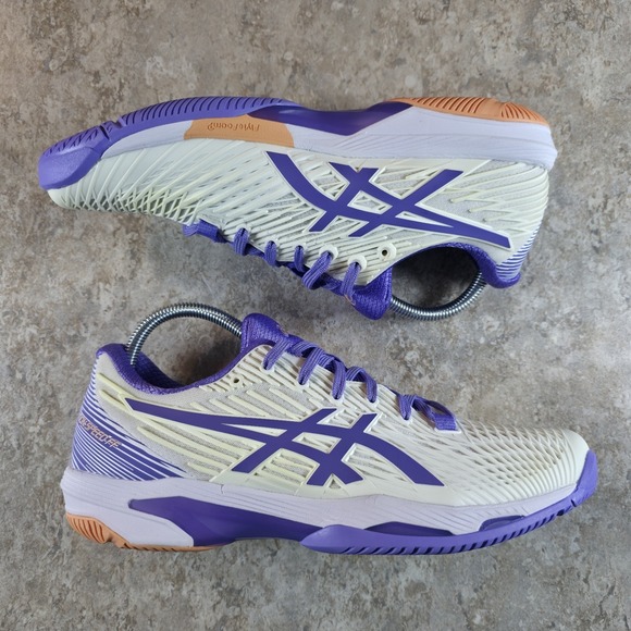 Asics Solution Speed FF 2 White Amethyst 1042A136-104 Women\'s 9.5 *Read Desc.